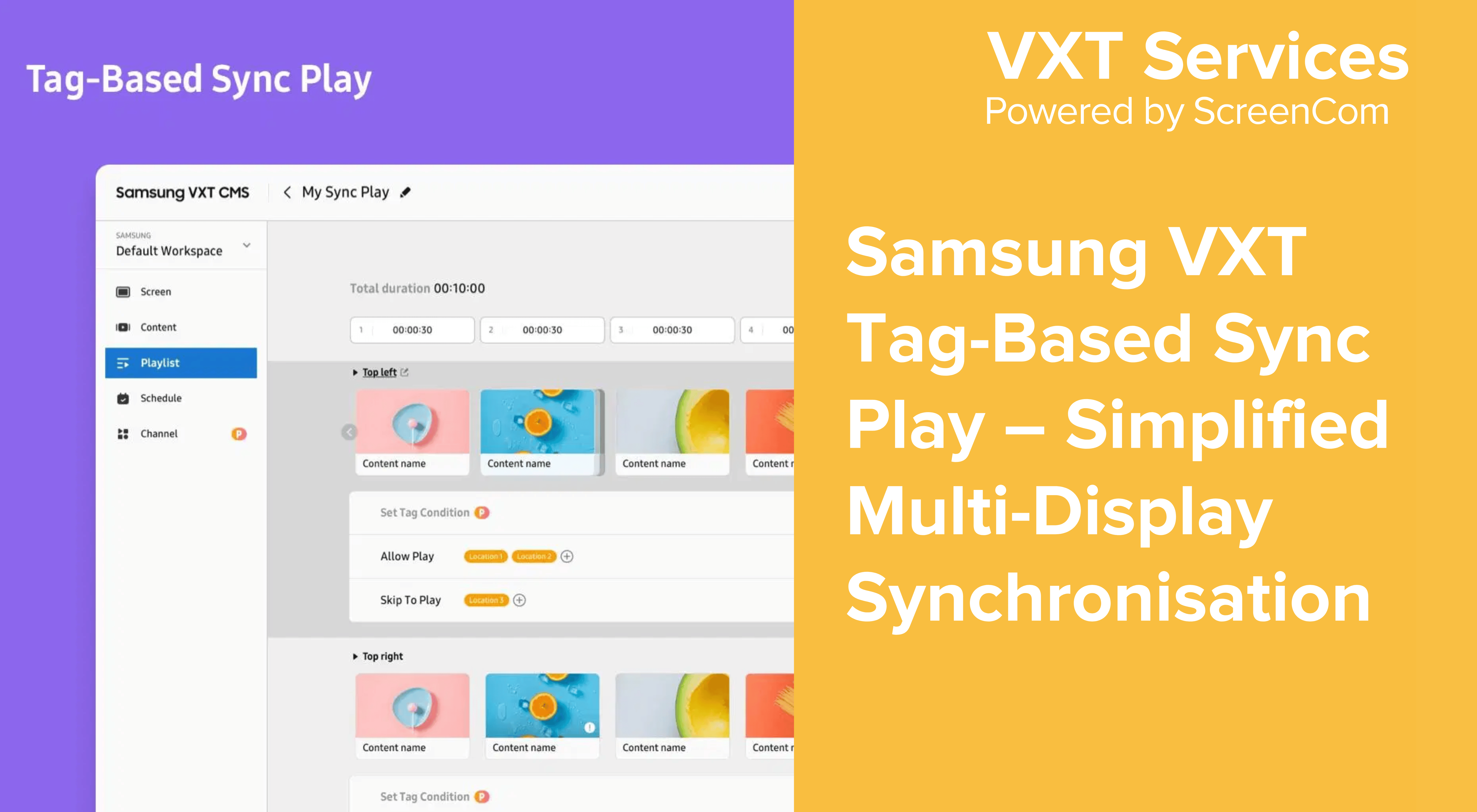 Samsung VXT Tag-Based Sync Play 